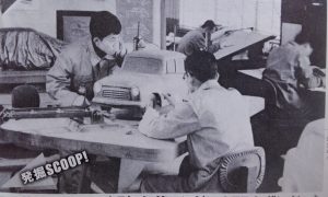 KIMURA san (back left) over clay model of A48X