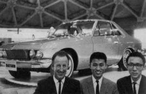 Silvia at the 11th Tokyo Motor Show, (Left to Right) Albrecht Geortz, KIMURA san and YOTSUMOTO san.